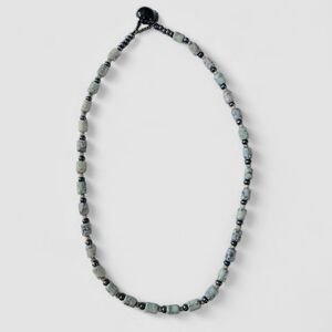 Dainty Turquoise Crackle Stone Short Necklace Beaded Primitive MCM Minimalist